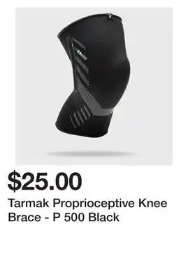 Decathlon Tarmak Proprioceptive Knee Brace - P 500 Black offer