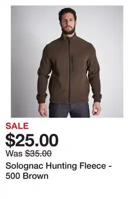 Decathlon Solognac Hunting Fleece - 500 Brown offer