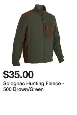 Decathlon Solognac Hunting Fleece - 500 Brown/Green offer