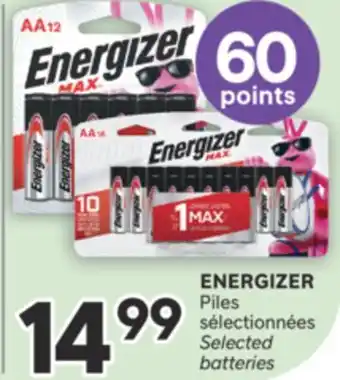 Brunet ENERGIZER Piles sélectionnées offer