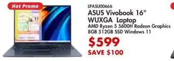 Canada Computers ASUS Vivobook 16" WUXGA Laptop offer