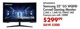 Samsung 32" G5 WQHD Curved Gaming Monitor