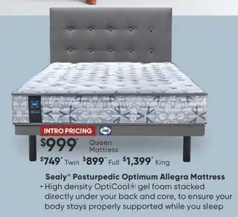 Sleep Country Sealy Posturpedic Optimum Allegra Mattress offer