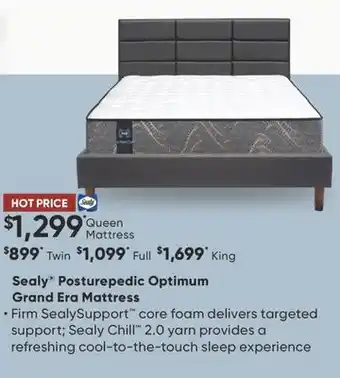 Sleep Country Sealy Posturepedic Optimum Grand Era Mattress offer