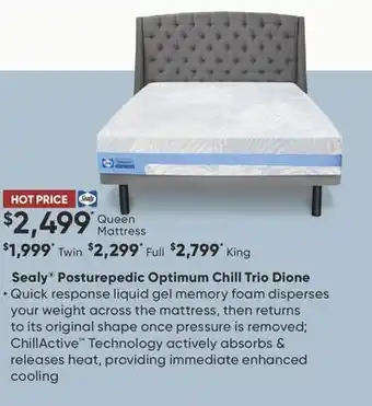 Sleep Country Sealy Posturepedic Optimum Chill Trio Dione Mattress offer