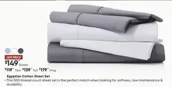 Sleep Country Egyptian Cotton Sheet Set offer