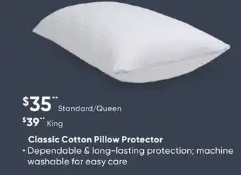 Sleep Country Classic Cotton Pillow Protector offer