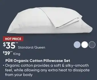Sleep Country PÜR Organic Cotton Pillowcase Set offer