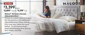 Dormez Vous Malouf Altitude Lifestyle Adjustable Base offer