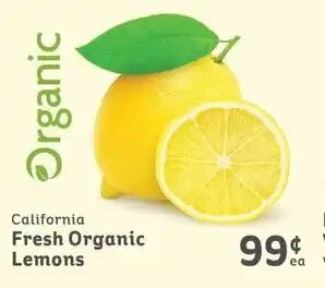 IGA California Fresh Organic Lemons offer