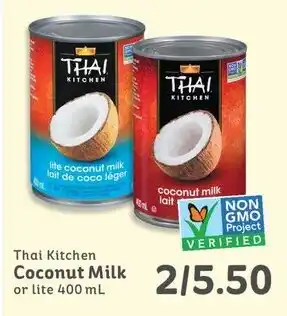 IGA Thai Kitchen Coconut Milk or lite 400 mL offer