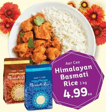 IGA Aar Cee Himalayan Basmati Rice 1kg offer