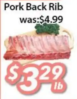 Ample Food Market Pork Back Rib offer