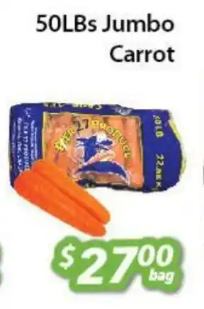 Ample Food Market 50LBs Jumbo Carrot offer