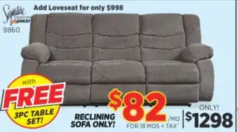 Surplus Furniture Tulen Gray Reclining Sofa offer