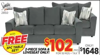 Surplus Furniture Stairatt Gravel Sofa & Loveseat set offer