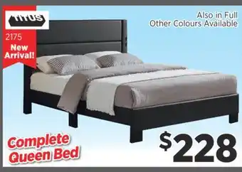 Surplus Furniture Black Queen Complete Bed offer