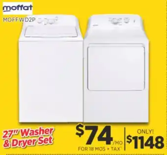 Surplus Furniture Moffat White 27 Washer & Dryer Set offer