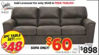 Surplus Furniture Navi Smoke Sofa offer