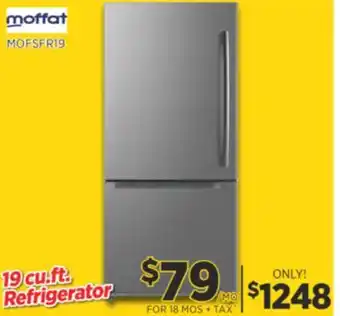 Surplus Furniture Moffat Stainless Steel 19 cu ft Refrigerator with Drawer offer