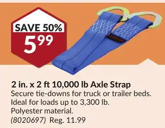 Princess Auto 2 in. x 2 ft 10,000 lb Axle Strap offer