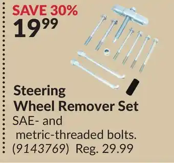Princess Auto Steering Wheel Remover Set offer
