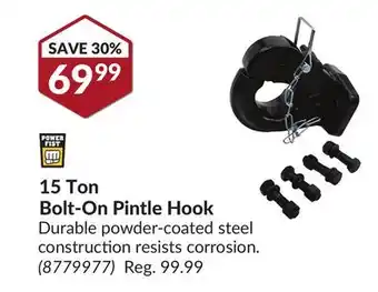 Princess Auto 15 Ton Bolt-On Pintle Hook offer