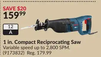Princess Auto 1 in. Compact Reciprocating Saw offer