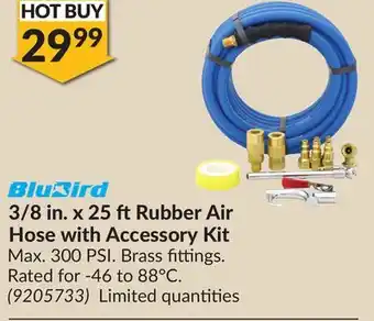 Princess Auto 3/8 in. x 25 ft Rubber Air Hose with Accessory Kit offer