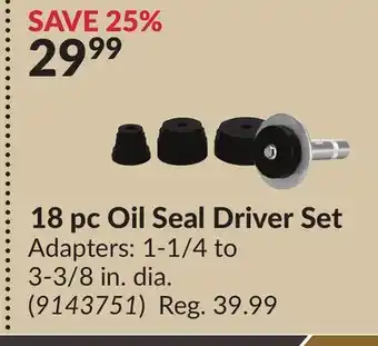 Princess Auto 18 pc Oil Seal Driver Set offer