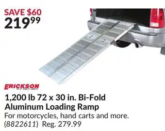 Princess Auto 1,200 lb 72 x 30 in. Bi-Fold Aluminum Loading Ramp offer