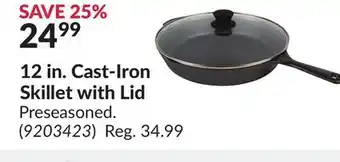 Princess Auto 12 in. Cast-Iron Skillet with Lid offer