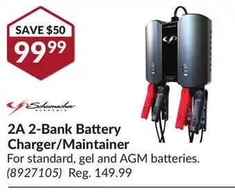 Princess Auto 2A 2-Bank Battery Charger/Maintainer offer