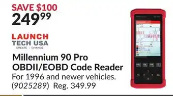 Princess Auto Millennium 90 Pro OBDII/EOBD Code Reader offer