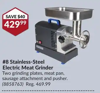 Princess Auto 8 Stainless-Steel Electric Meat Grinder offer
