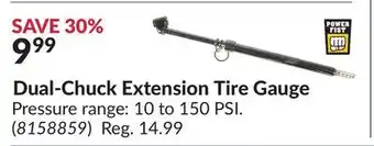 Princess Auto Dual-Chuck Extension Tire Gauge offer