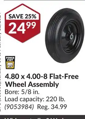 Princess Auto 4.80 x 4.00-8 Flat-Free Wheel Assembly offer