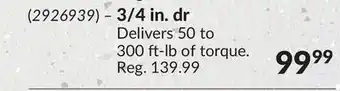 Princess Auto 3 4 in. dr offer