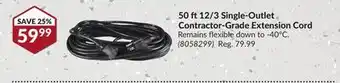Princess Auto 50 ft 12/3 Single-Outlet Contractor-Grade Extension Cord offer