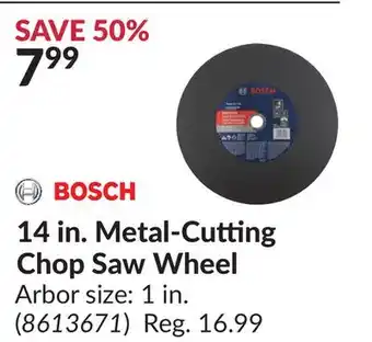 Princess Auto 14 in. Metal-Cutting Chop Saw Wheel offer