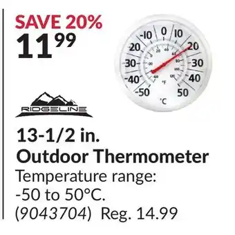 Princess Auto 13-1/2 in. Outdoor Thermometer offer