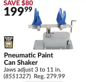 Princess Auto Pneumatic Paint Can Shaker offer