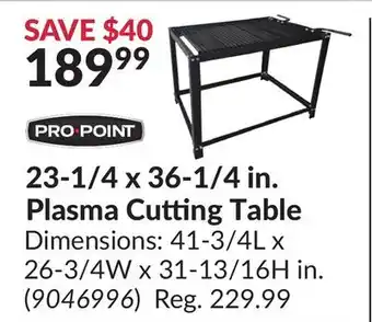 Princess Auto 23-1/4 x 36-1/4 in. Plasma Cutting Table offer