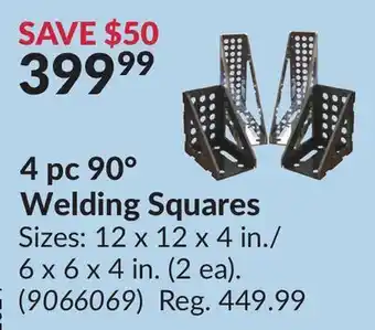 Princess Auto 4 pc 90° Welding Squares offer