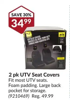 Princess Auto 2 pk UTV Seat Covers offer