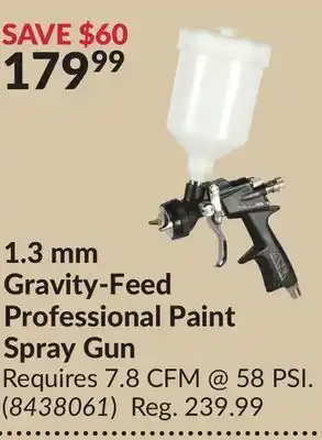 Princess Auto 1.3 mm Gravity-Feed Professional Paint Spray Gun offer