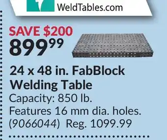 Princess Auto 24 x 48 in. FabBlock Welding Table offer