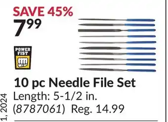 Princess Auto 10 pc Needle File Set offer