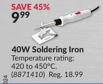 Princess Auto 40W Soldering Iron offer