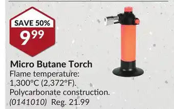Princess Auto Micro Butane Torch offer
